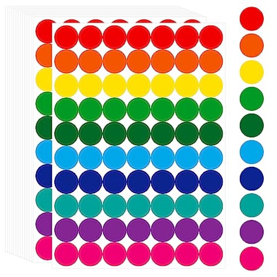 3510Pcs Ronde Kleur Cirkel Dot Sticker Labels Gekleurde Puntstickers, 1/2 inch Cirkel Stippen Etiketten Beschrijfbare Coderingsetiketten Zelfkl Eevende Ronde voor Kantoor Klaslokaalpapier 10 Kleuren 3510Pcs Ronde Kleur Cirkel Dot Sticker Labels Gekleurde Puntstickers, 1/2 inch Cirkel Stippen Etiketten Beschrijfbare Coderingsetiketten Zelfkl Eevende Ronde voor Kantoor Klaslokaalpapier 10 Kleuren